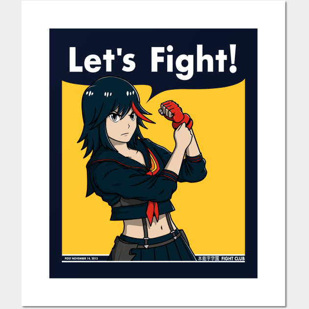 Let's Fight - Ryuko the Fighter Wall Art by pigboom